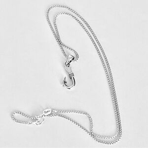 Sterling Silver Small Fish Hook Necklace, Fishing Chains, Fisherman Jewelry